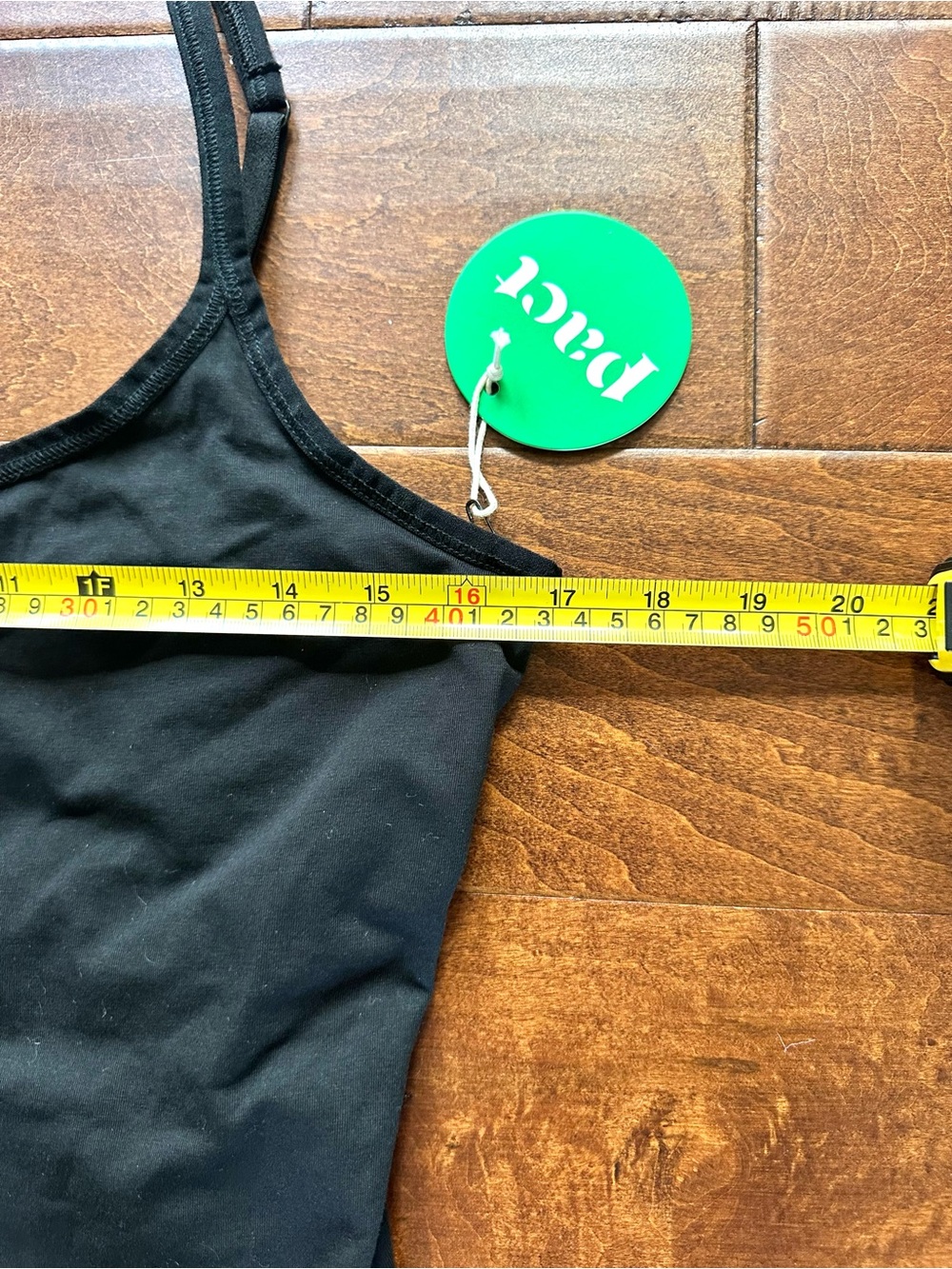 Pact NWT Black Organic Cotton Shelf Bra Cami Tank Large - Picture 7 of 7